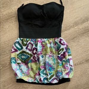 Colorful Strapless Dress